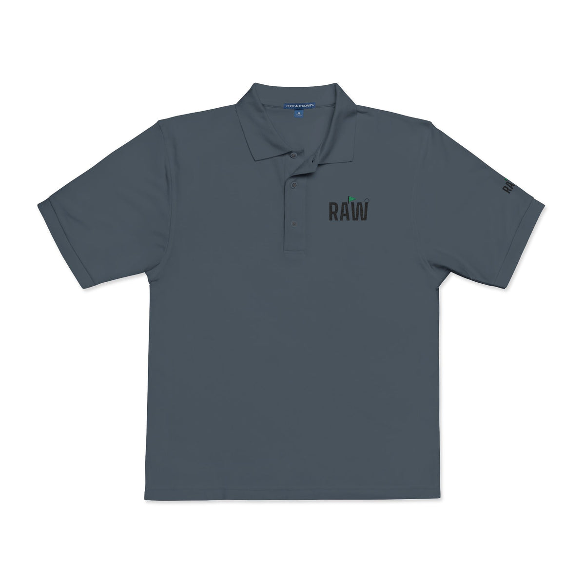 RAW Embroidered Wordmark — Performance Polo