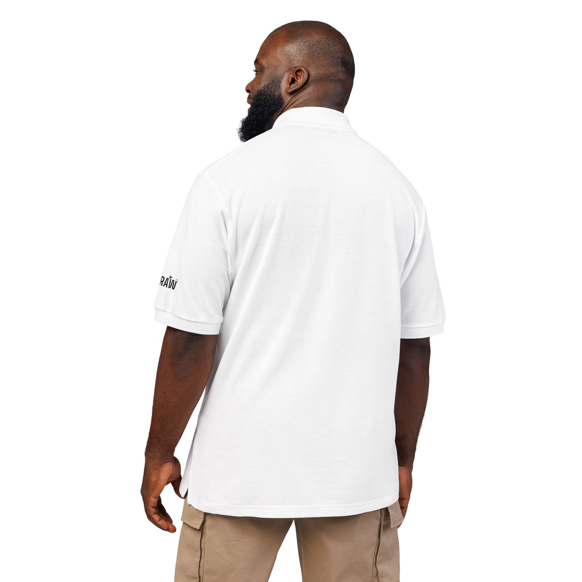 RAW Embroidered Wordmark — Performance Polo