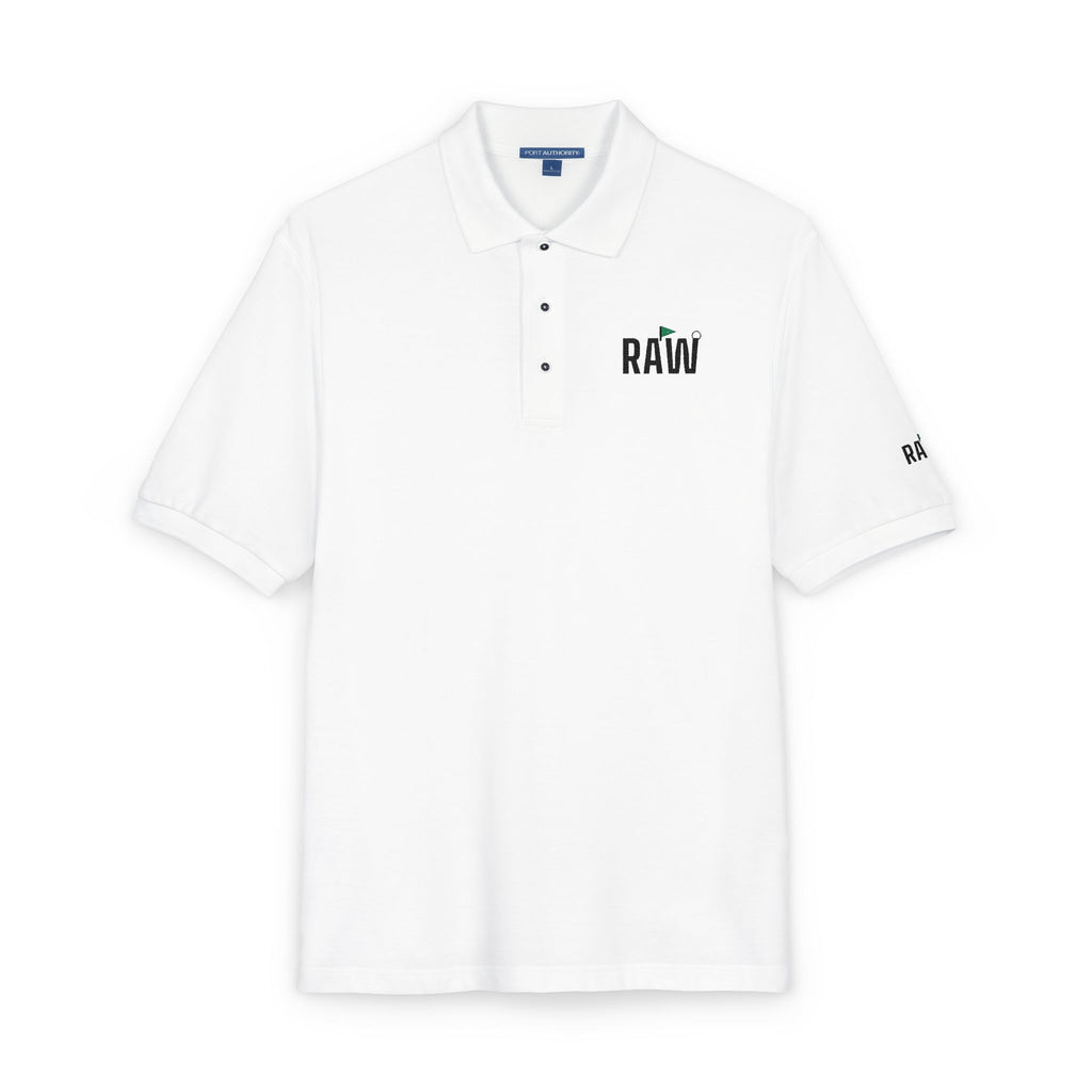 RAW Embroidered Wordmark — Performance Polo