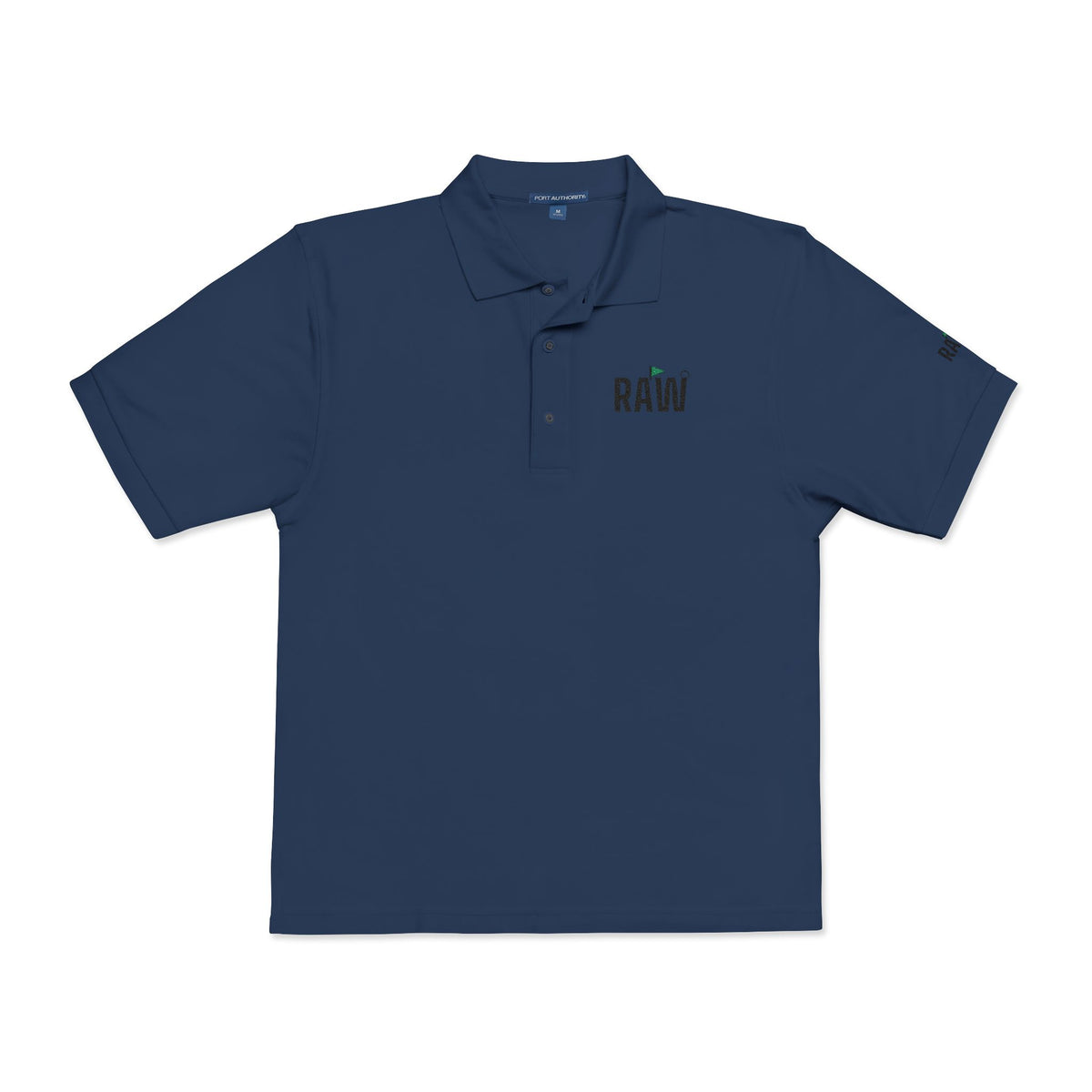 RAW Embroidered Wordmark — Performance Polo