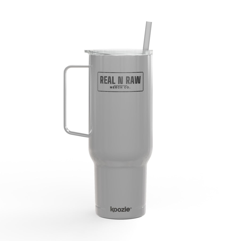 40oz Engraved Golf Tumbler - Mint Travel Mug with Straw & Lid (Real Is Raw)