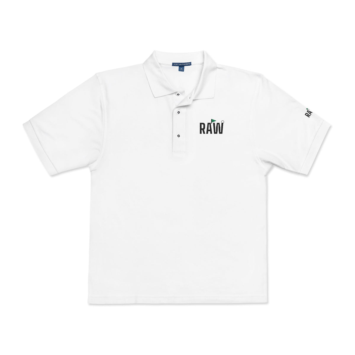 RAW Embroidered Wordmark — Performance Polo