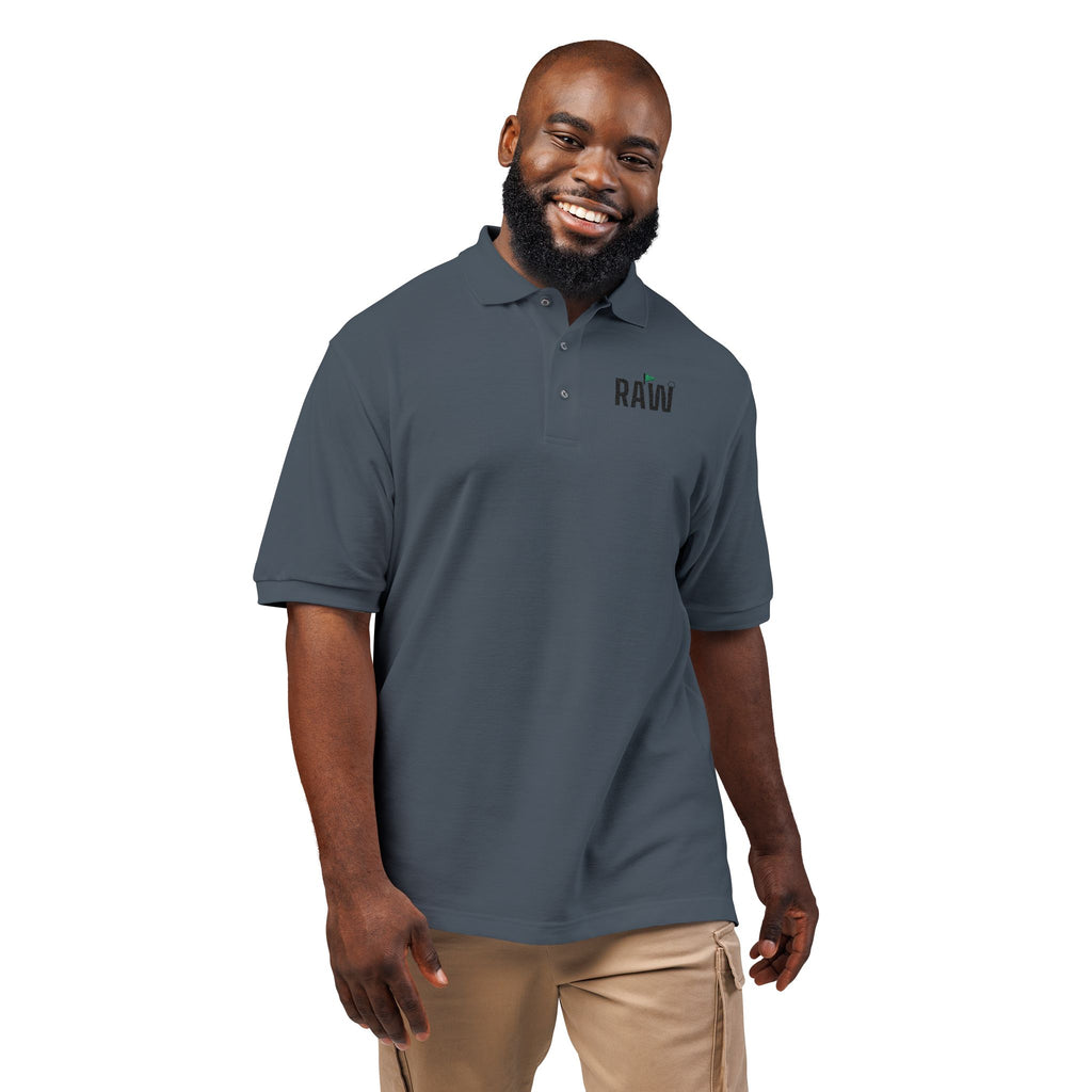 RAW Embroidered Wordmark — Performance Polo