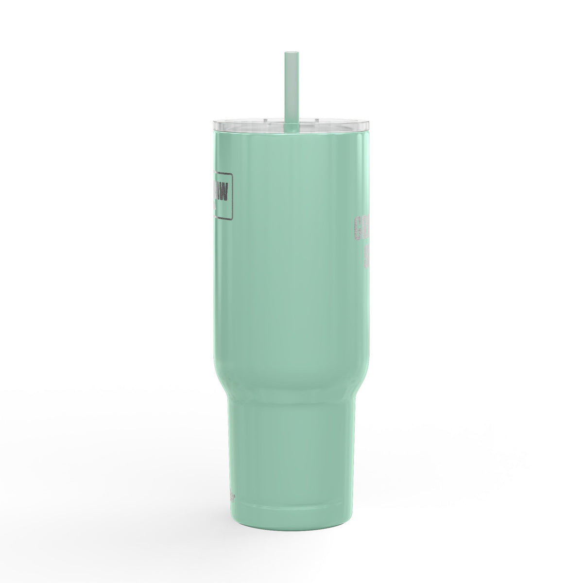 40oz Engraved Golf Tumbler - Mint Travel Mug with Straw & Lid (Real Is Raw)