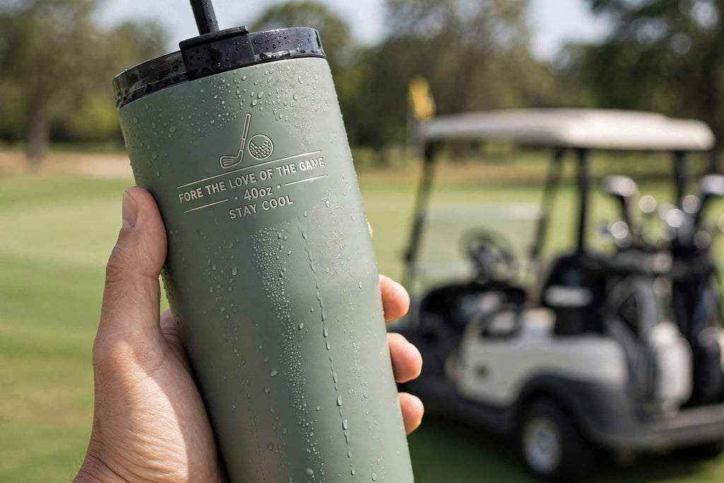Custom Engraved 40oz Tumbler with Lid | Insulated Travel Cup