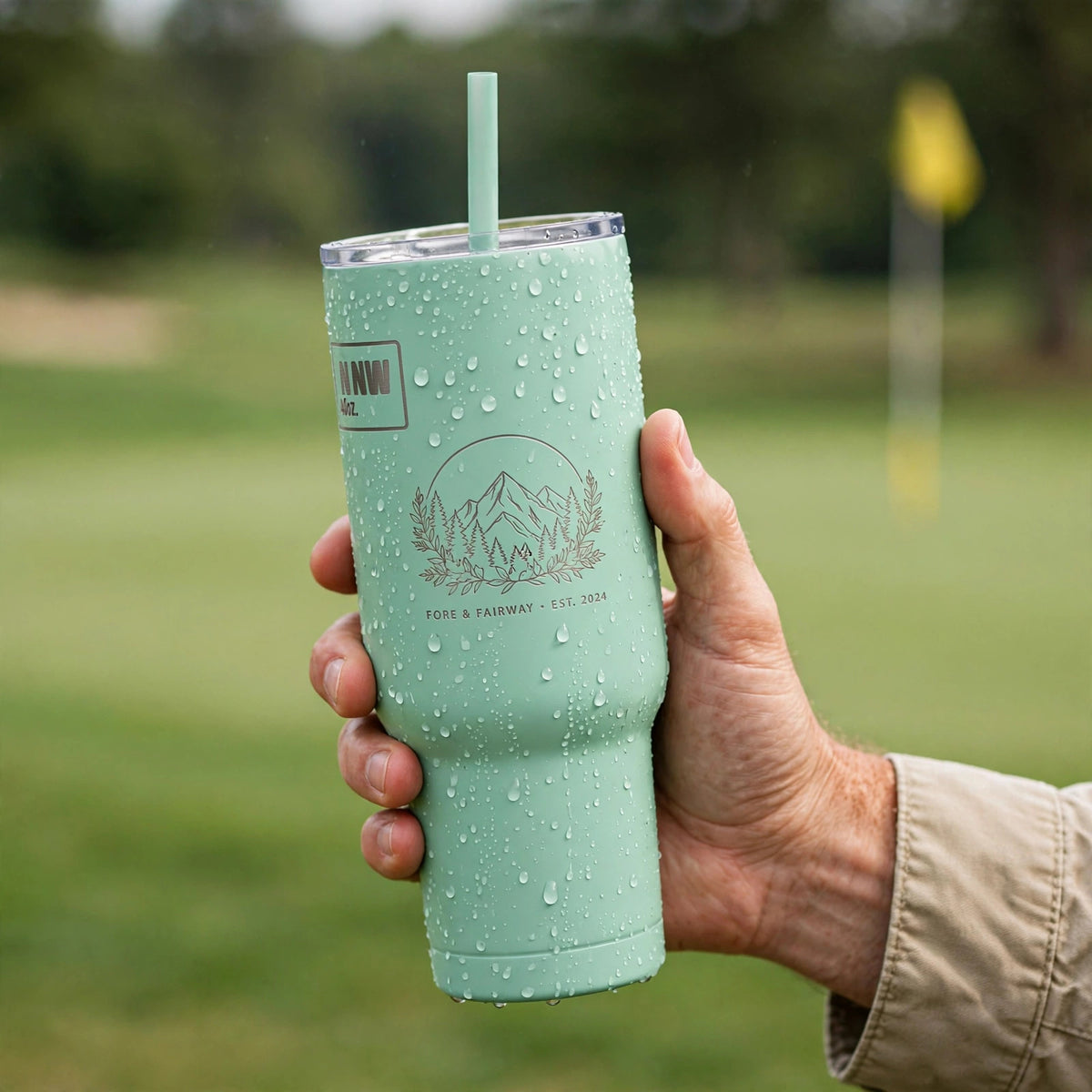Custom Engraved 40oz Tumbler with Lid | Insulated Travel Cup